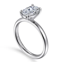 Discount Gabriel & Co. Unite - 14K White Gold Oval Solitaire Diamond Engagement Ring