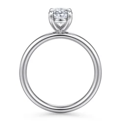 Discount Gabriel & Co. Unite - 14K White Gold Oval Solitaire Diamond Engagement Ring