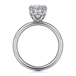 Outlet Gabriel & Co. Unite - 14K White Gold Oval Solitaire Diamond Engagement Ring