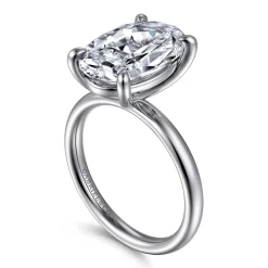 Discount Gabriel & Co. Unite - 14K White Gold Oval Solitaire Diamond Engagement Ring
