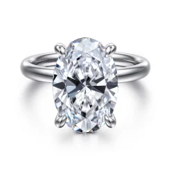 Discount Gabriel & Co. Unite - 14K White Gold Oval Solitaire Diamond Engagement Ring