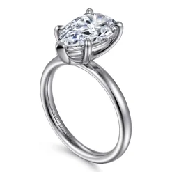 New Gabriel & Co. Unite - 14K White Gold Pear Shape Solitaire Diamond Engagement Ring