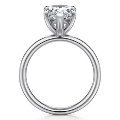 New Gabriel & Co. Unite - 14K White Gold Pear Shape Solitaire Diamond Engagement Ring
