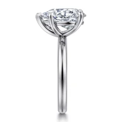 New Gabriel & Co. Unite - 14K White Gold Pear Shape Solitaire Diamond Engagement Ring