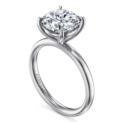 Outlet Gabriel & Co. Unite - 14K White Gold Round Solitaire Diamond Engagement Ring