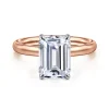 Clearance Gabriel & Co. Unite - 14K White-Rose Gold Emerald Cut Solitaire Diamond Engagement Ring