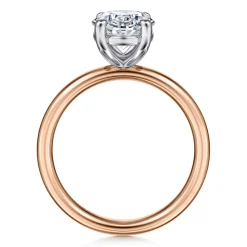 Hot Gabriel & Co. Unite - 14K White-Rose Gold Oval Solitaire Diamond Engagement Ring