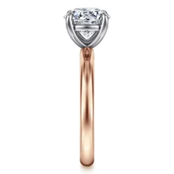 Gabriel & Co. Unite - 14K White-Rose Gold Round Solitaire Diamond Engagement Ring