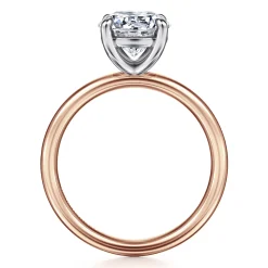 Gabriel & Co. Unite - 14K White-Rose Gold Round Solitaire Diamond Engagement Ring
