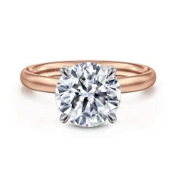 Sale Gabriel & Co. Unite - 14K White-Rose Gold Round Solitaire Diamond Engagement Ring
