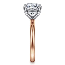 Sale Gabriel & Co. Unite - 14K White-Rose Gold Round Solitaire Diamond Engagement Ring