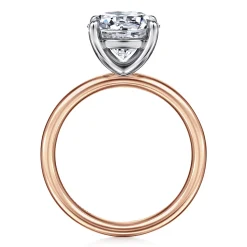 Sale Gabriel & Co. Unite - 14K White-Rose Gold Round Solitaire Diamond Engagement Ring
