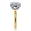 Best Gabriel & Co. Unite - 14K White-Yellow Gold Elongated Cushion Solitaire Diamond Engagement Ring