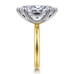 Discount Gabriel & Co. Unite - 14K White-Yellow Gold Marquise Shape Solitaire Diamond Engagement Ring