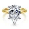 Gabriel & Co. Unite - 14K White-Yellow Gold Pear Shape Solitaire Diamond Engagement Ring