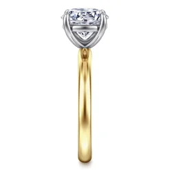 Best Gabriel & Co. Unite - 14K White-Yellow Gold Round Diamond Engagement Ring