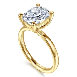 Hot Gabriel & Co. Unite - 14K Yellow Gold Elongated Cushion Solitaire Diamond Engagement Ring
