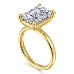 Sale Gabriel & Co. Unite - 14K Yellow Gold Emerald Cut Solitaire Diamond Engagement Ring