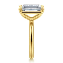 Sale Gabriel & Co. Unite - 14K Yellow Gold Emerald Cut Solitaire Diamond Engagement Ring