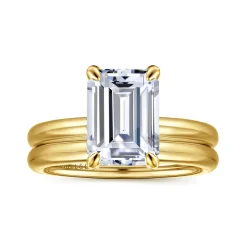 Sale Gabriel & Co. Unite - 14K Yellow Gold Emerald Cut Solitaire Diamond Engagement Ring
