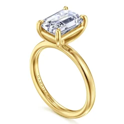 Sale Gabriel & Co. Unite - 14K Yellow Gold Emerald Cut Solitaire Diamond Engagement Ring