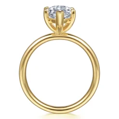 Best Gabriel & Co. Unite - 14K Yellow Gold Marquise Shape Solitaire Diamond Engagement Ring