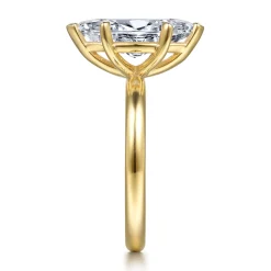 Best Gabriel & Co. Unite - 14K Yellow Gold Marquise Shape Solitaire Diamond Engagement Ring
