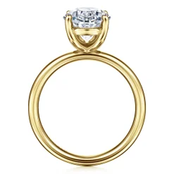 Outlet Gabriel & Co. Unite - 14K Yellow Gold Oval Solitaire Diamond Engagement Ring