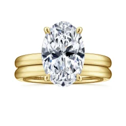 Outlet Gabriel & Co. Unite - 14K Yellow Gold Oval Solitaire Diamond Engagement Ring