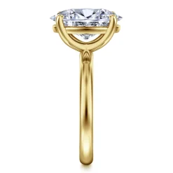 Outlet Gabriel & Co. Unite - 14K Yellow Gold Oval Solitaire Diamond Engagement Ring