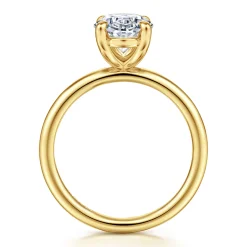 Gabriel & Co. Unite - 14K Yellow Gold Oval Solitaire Diamond Engagement Ring