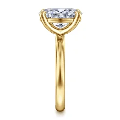 Hot Gabriel & Co. Unite - 14K Yellow Gold Oval Solitaire Diamond Engagement Ring