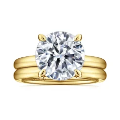 Outlet Gabriel & Co. Unite - 14K Yellow Gold Round Solitaire Diamond Engagement Ring
