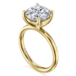 Outlet Gabriel & Co. Unite - 14K Yellow Gold Round Solitaire Diamond Engagement Ring