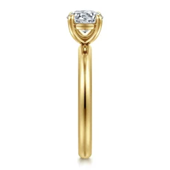 Clearance Gabriel & Co. Unite - 14K Yellow Gold Round Solitaire Diamond Engagement Ring
