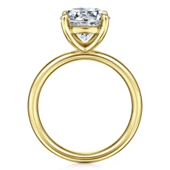 Clearance Gabriel & Co. Unite - 14K Yellow Gold Round Solitaire Diamond Engagement Ring