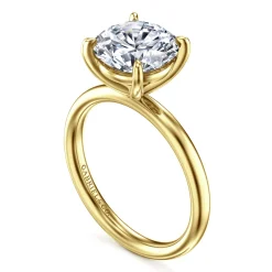 Clearance Gabriel & Co. Unite - 14K Yellow Gold Round Solitaire Diamond Engagement Ring