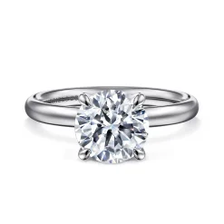 Best Gabriel & Co. Unite - Platinum Round Solitaire Engagement Ring
