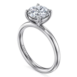 Best Gabriel & Co. Unite - Platinum Round Solitaire Engagement Ring