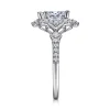 Gabriel & Co. Veronique - Unique 14K White Gold Vintage Inspired Pear Shape Halo Diamond Engagement Ring
