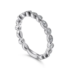 Sale Gabriel & Co. Viena - 14K White Gold Diamond Eternity Band - 0.25 ct