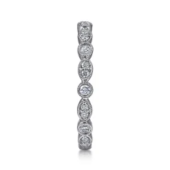 Sale Gabriel & Co. Viena - 14K White Gold Diamond Eternity Band - 0.25 ct
