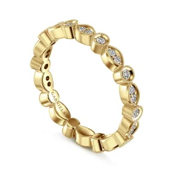 Clearance Gabriel & Co. Viena - 14K Yellow Gold Diamond Eternity Band - 0.25 ct