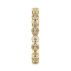 Clearance Gabriel & Co. Viena - 14K Yellow Gold Diamond Eternity Band - 0.25 ct