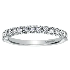 Online Gabriel & Co. Vienne - 14K White Gold Prong Set Diamond Wedding Band - 0.5 ct