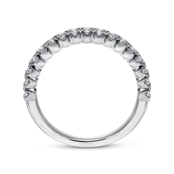 Online Gabriel & Co. Vienne - 14K White Gold Prong Set Diamond Wedding Band - 0.5 ct