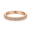 Clearance Gabriel & Co. Vintage Inspired 14K Rose Gold Prong Set Diamond Eternity Band - 0.25 ct