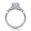 Best Gabriel & Co. Vintage Inspired 14K White Gold Oval Diamond Engagement Ring