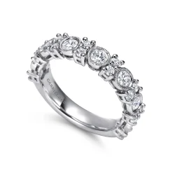 Online Gabriel & Co. Vintage Inspired 14K White Gold Diamond Anniversary Band - 1 ct