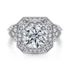 Clearance Gabriel & Co. Vintage Inspired 14K White Gold Round Halo Diamond Engagement Ring